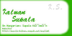 kalman supala business card